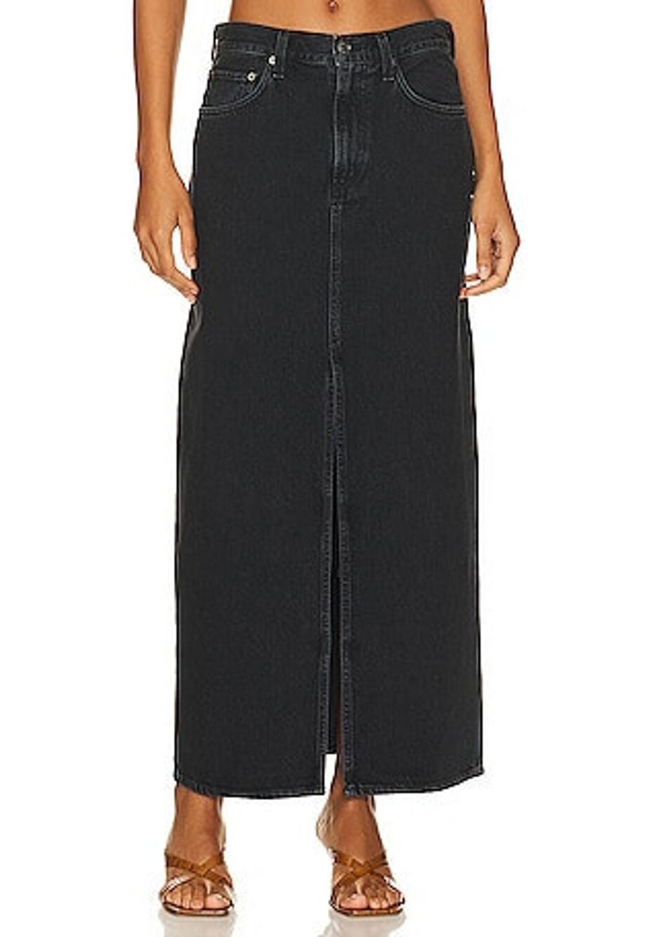 Agolde Leif Low Slung Skirt In Spider - 26 - Spider